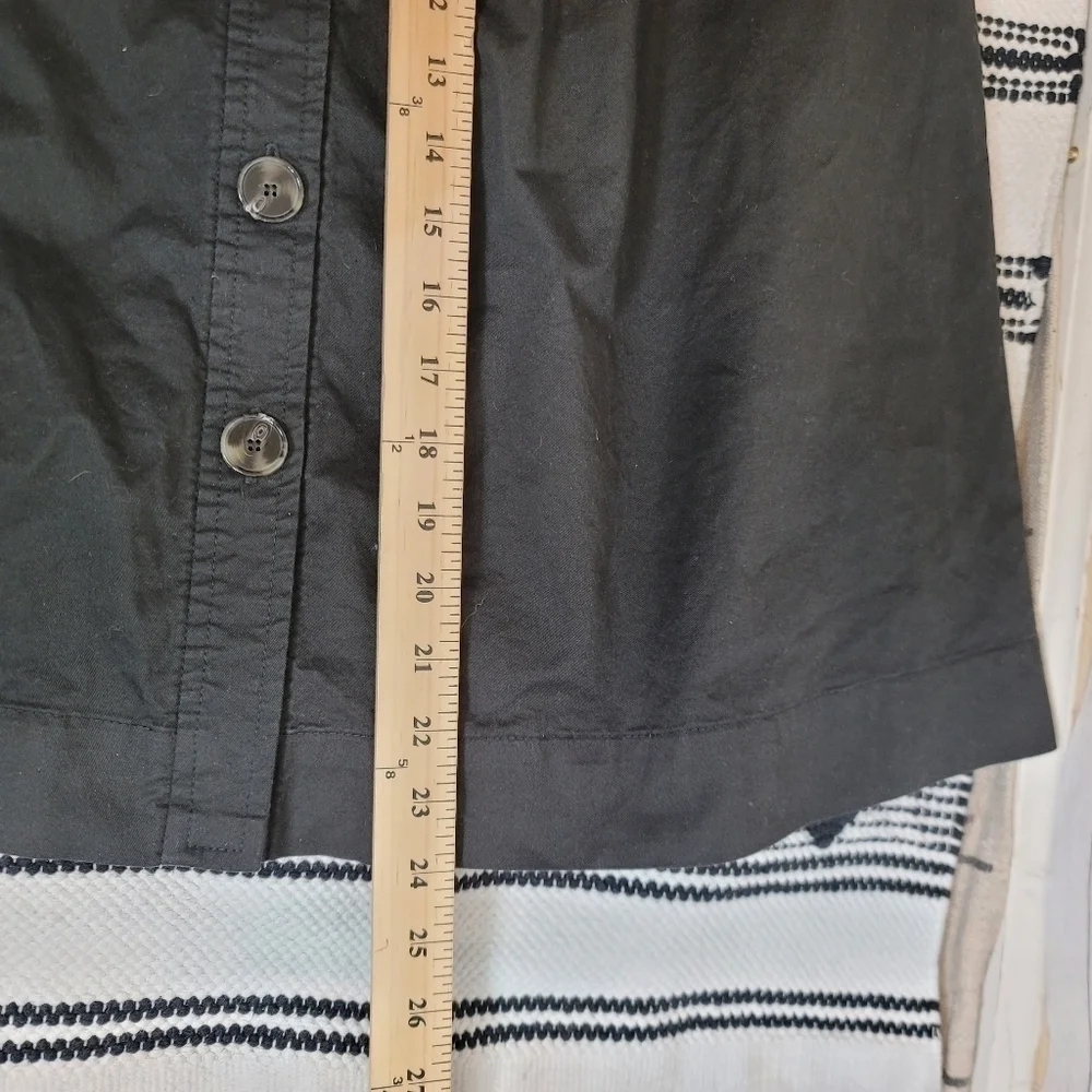 TRINK TURK A LINE BUTTON FRONT BLACK PLEATED SKIRT, SZ 12